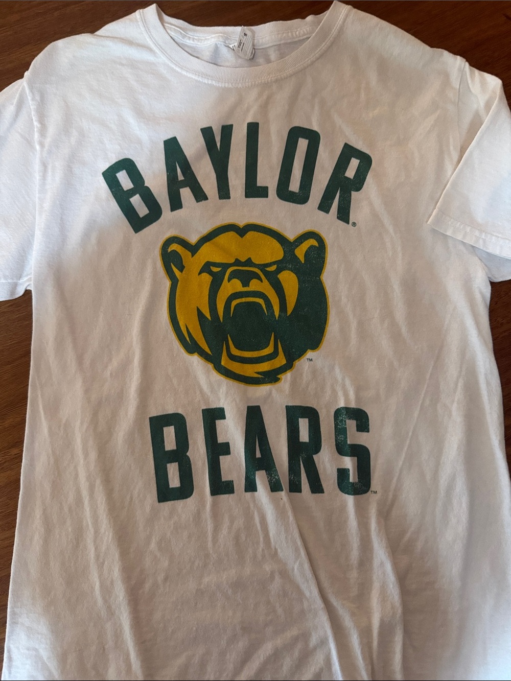 Baylor Bears White Graphic Tee - Green & Gold Logo